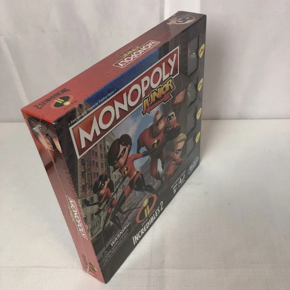 Monopoly Junior Incredibles 2 Board Game Disney PIXAR Hasbro Sealed